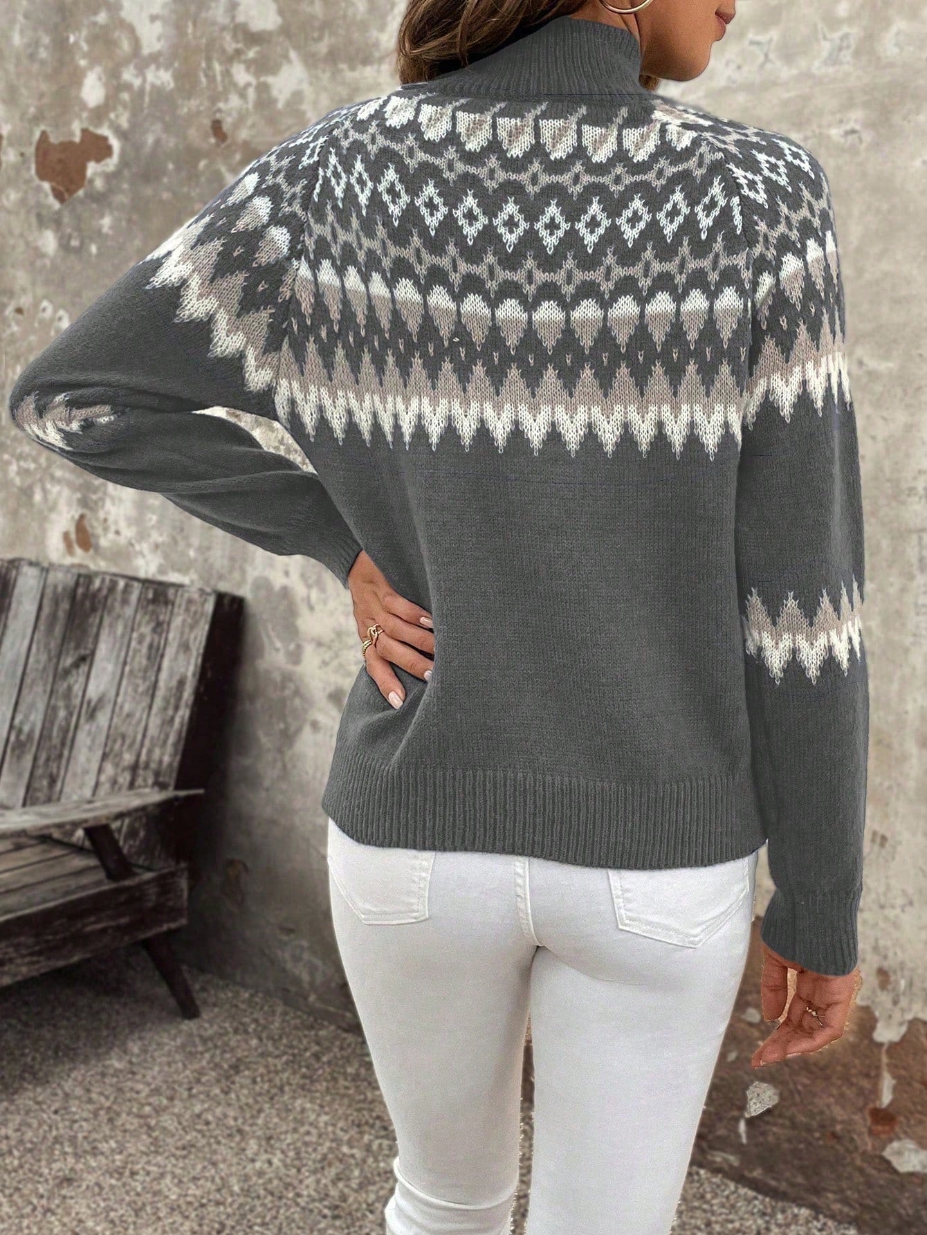 Bequemer Rollkragenpullover für Damen