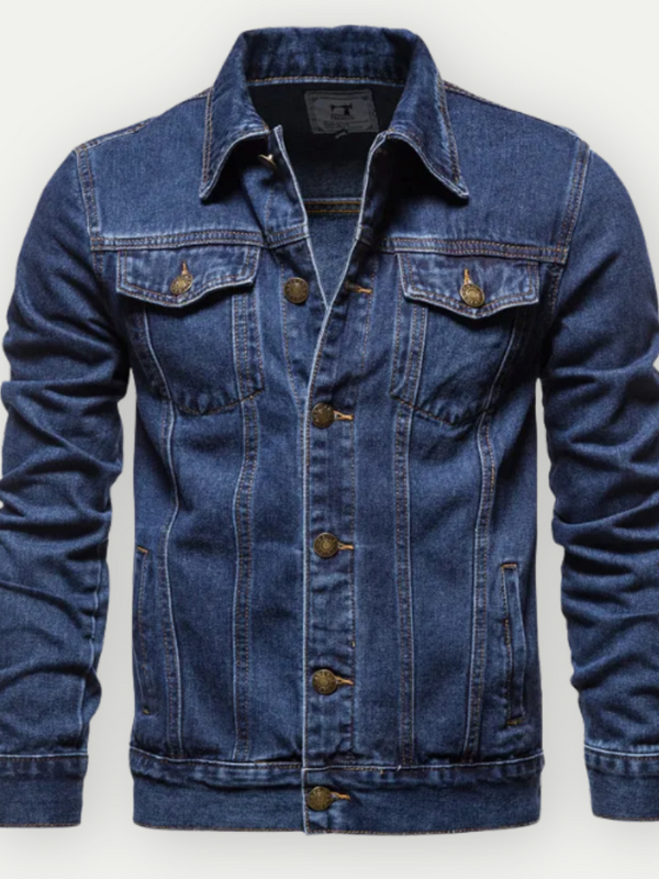 Jeansjacke mit Knöpfen unten für Herren