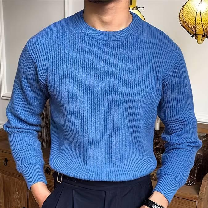 Lässiger Pullover mit Rundhalsausschnitt für Herren