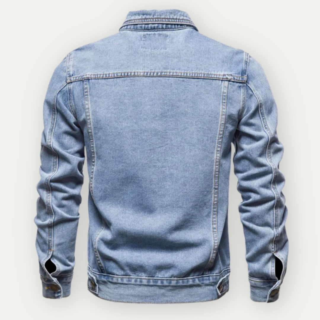 Jeansjacke mit Knöpfen unten für Herren