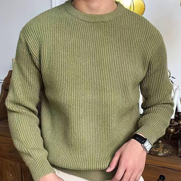 Lässiger Pullover mit Rundhalsausschnitt für Herren